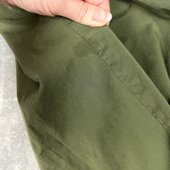 Lot of 2 Everlane Cotton Wide Leg Pants Green White Career Stretch - Picture 8 of 16